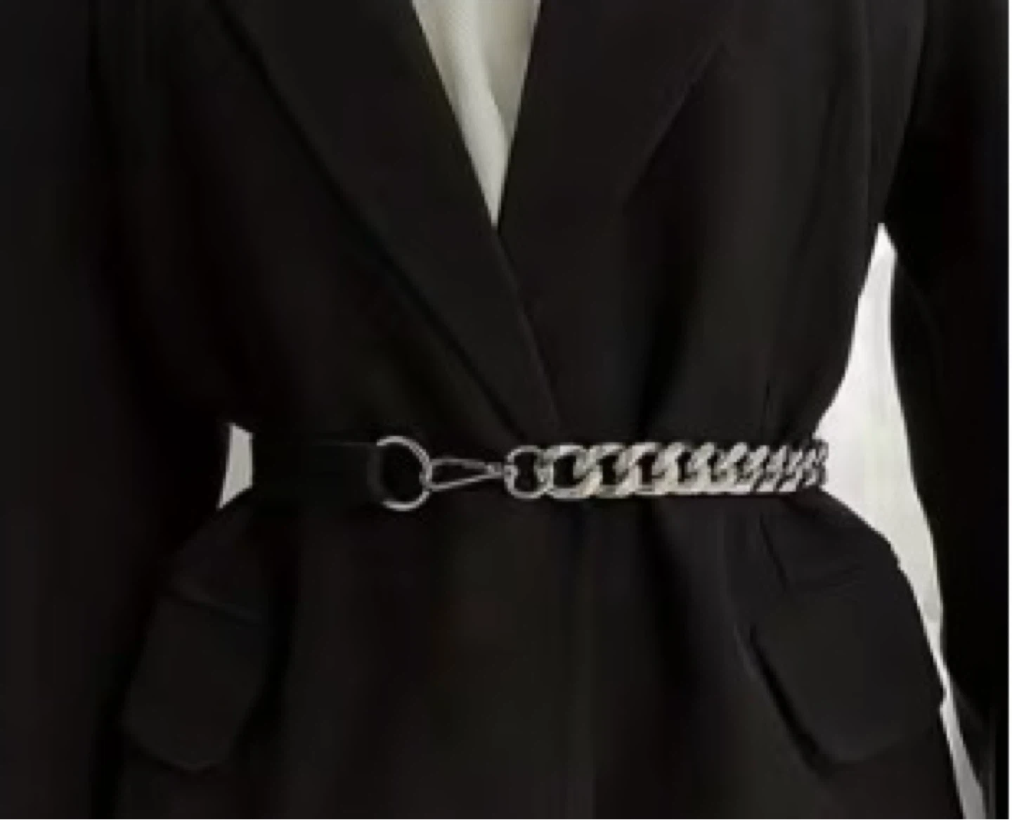 Chain Belt with Stretchy Black Band