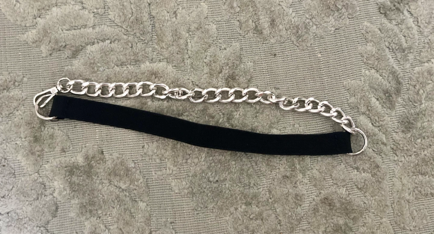 Chain Belt with Stretchy Black Band - photo 2