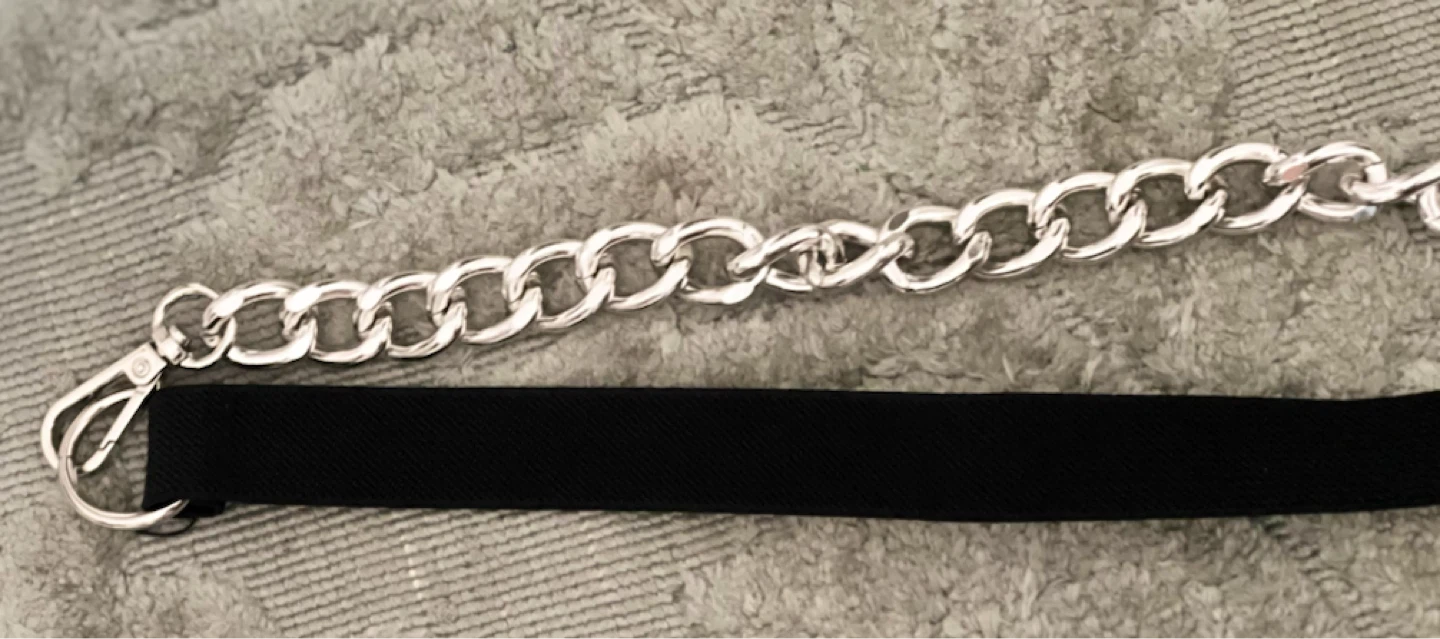 Chain Belt with Stretchy Black Band - photo 3