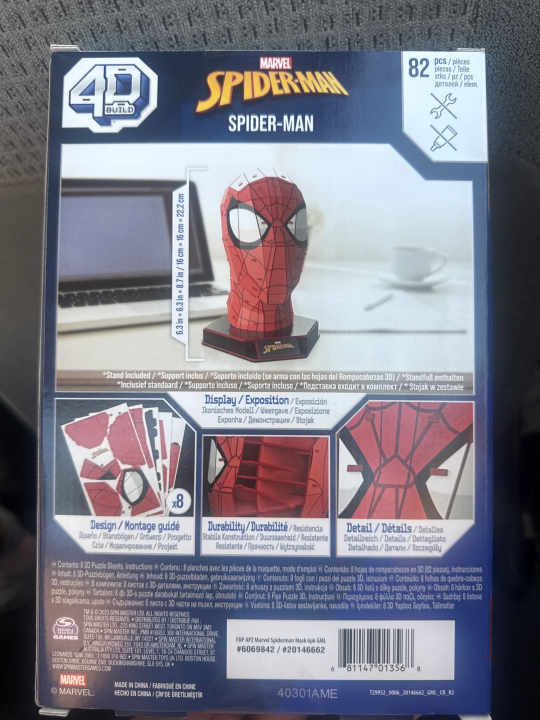 Marvel Spider-Man 4D Build Puzzle Mask Head
