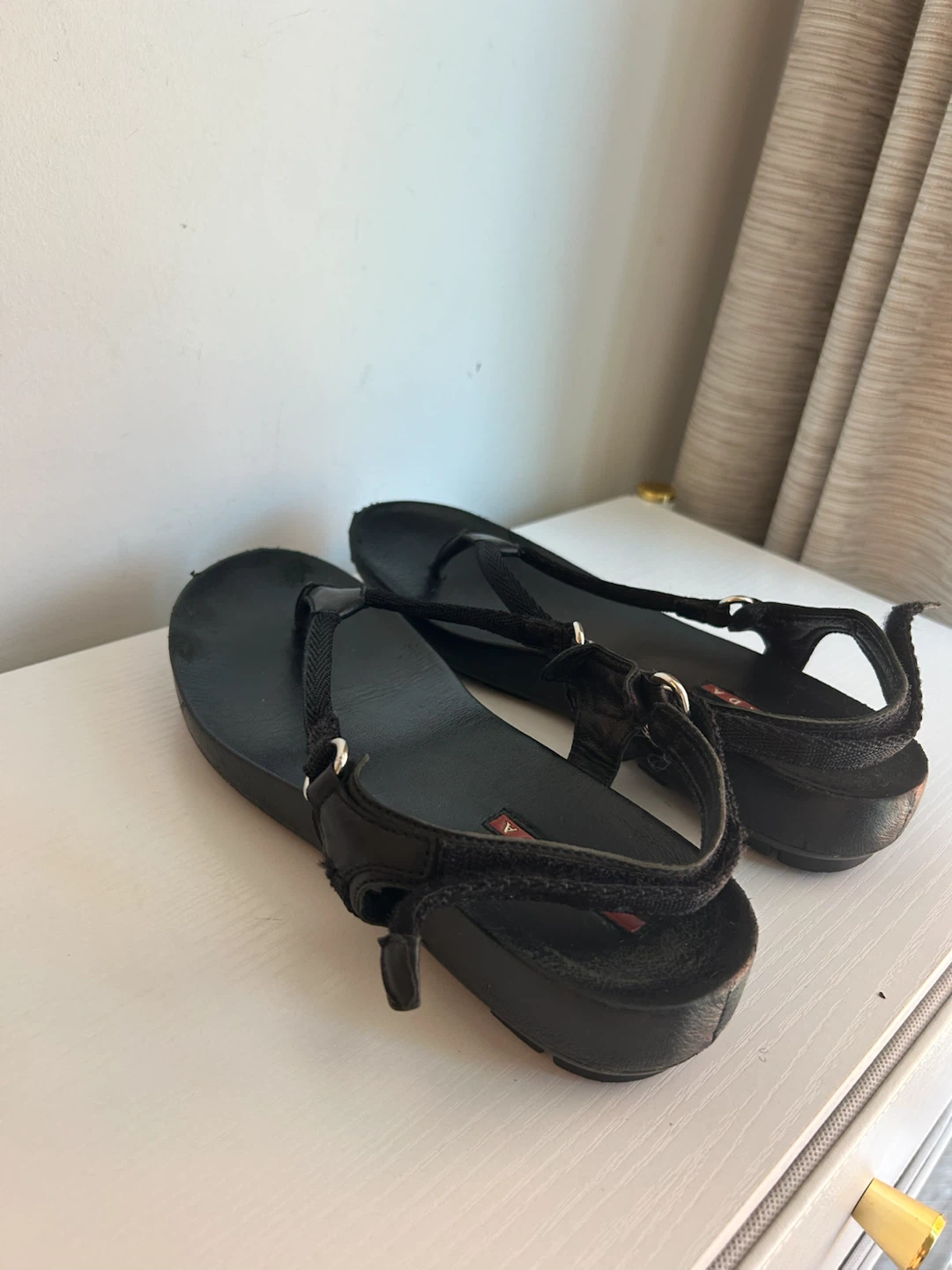 Y2K Vintage Black Prada Thong Sandals EU 38 - photo 5