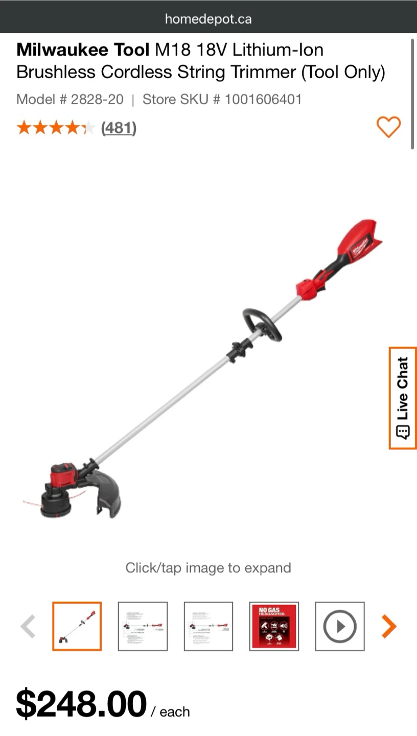 Milwaukee M18 String Trimmer Tool Only