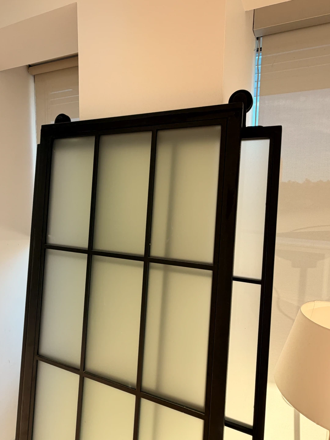 Modern Sliding Barn Door with Frosted Glass - photo 2
