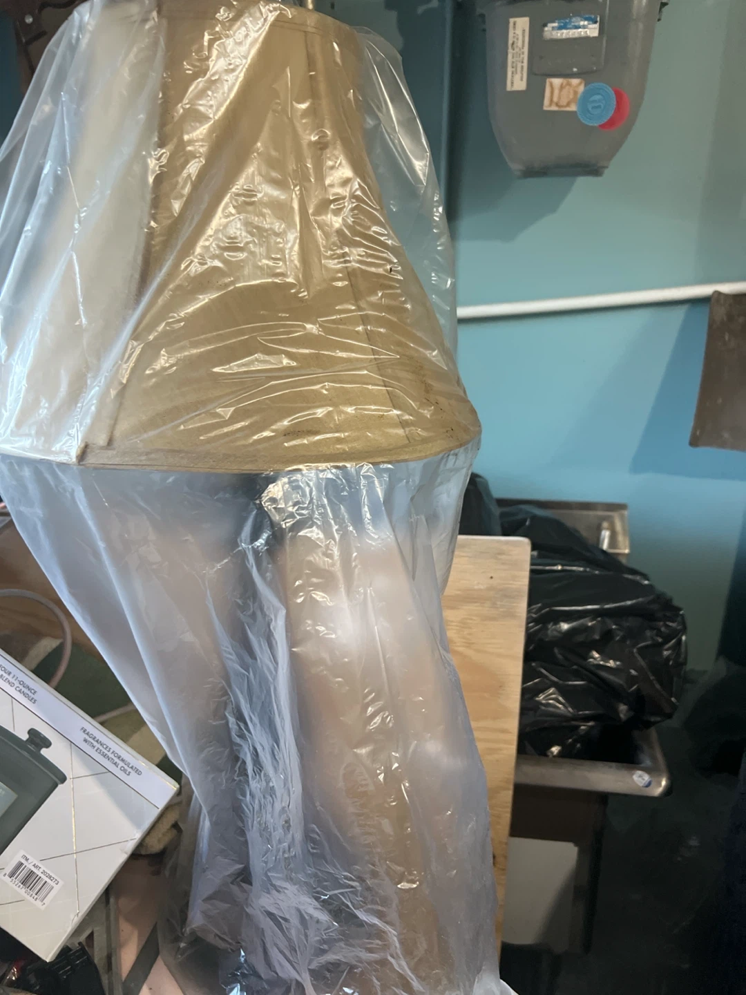 Table Lamp with Tan Shade
