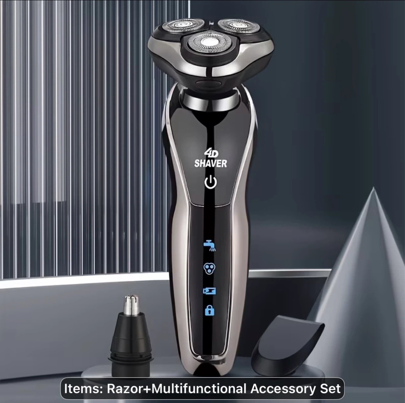 Men'S Rotary Electric Shaver with USB-C Charging - photo 2