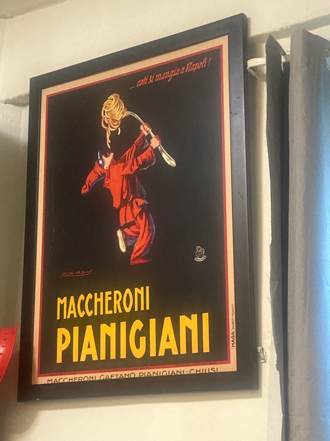 Vintage Maccheroni Pianigiani Framed Poster