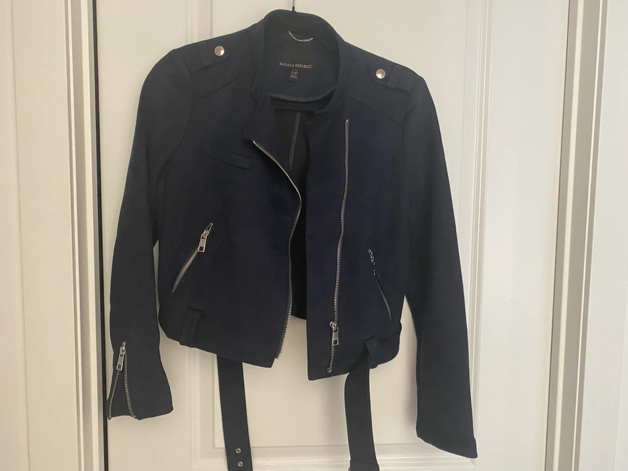 Banana Republic Navy Blue Moto Jacket - photo 3