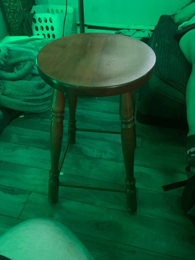 Wooden Round Top Stool