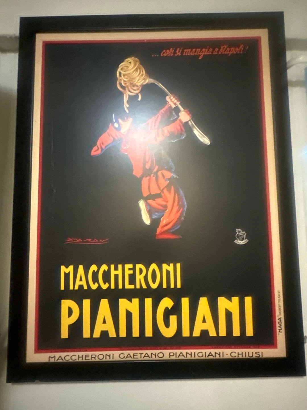 Vintage Maccheroni Pianigiani Framed Poster - photo 3