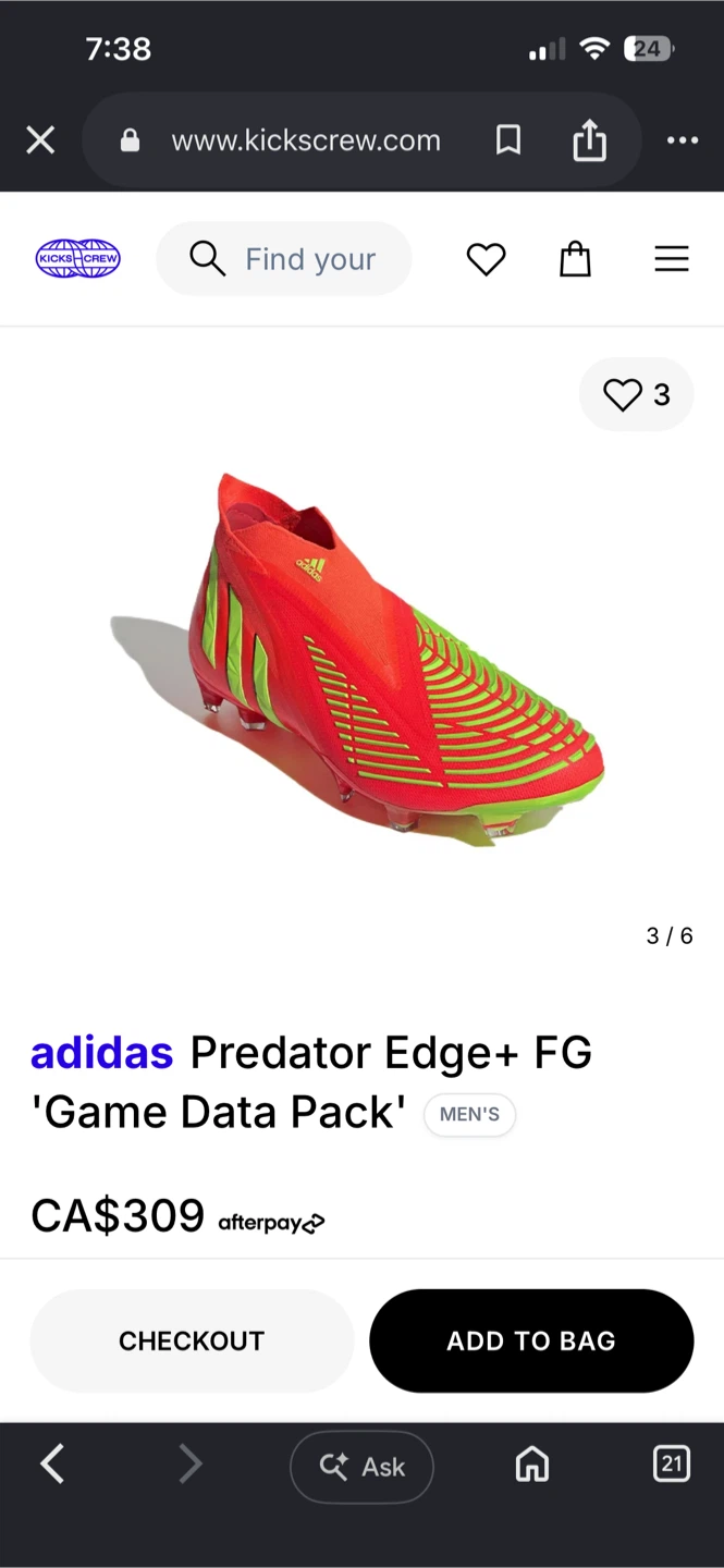 (Used) Adidas Predator Edge+ FG Soccer Cleats - Size 9.5 - photo 4