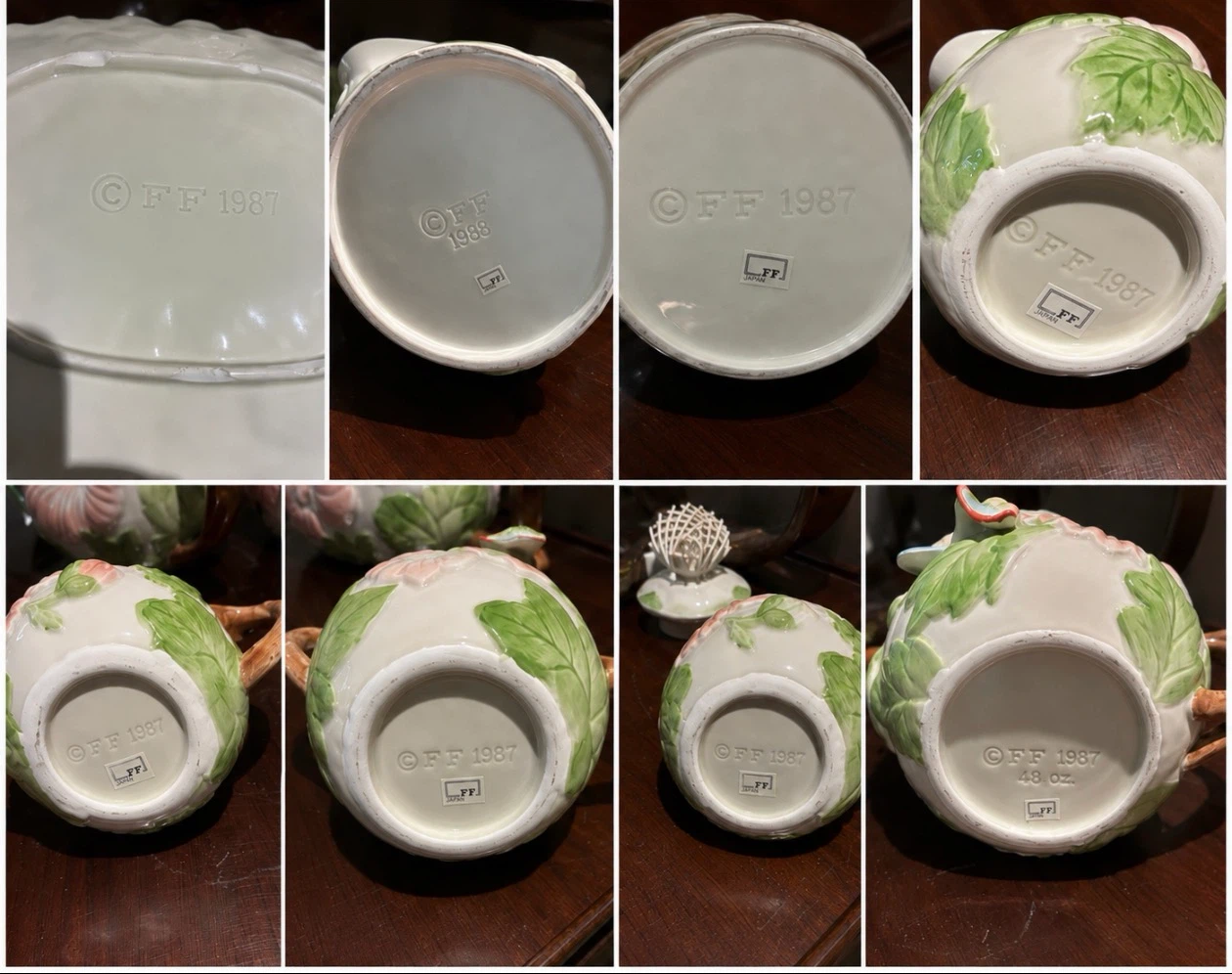 Vintage Fitz & Floyd Floral Pitcher and Planter Set - photo 2