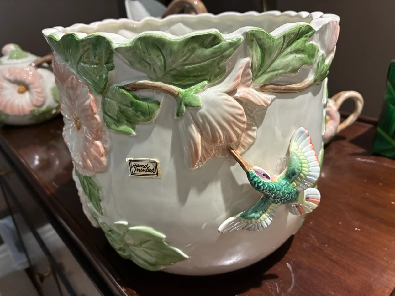 Vintage Fitz & Floyd Floral Pitcher and Planter Set - photo 5