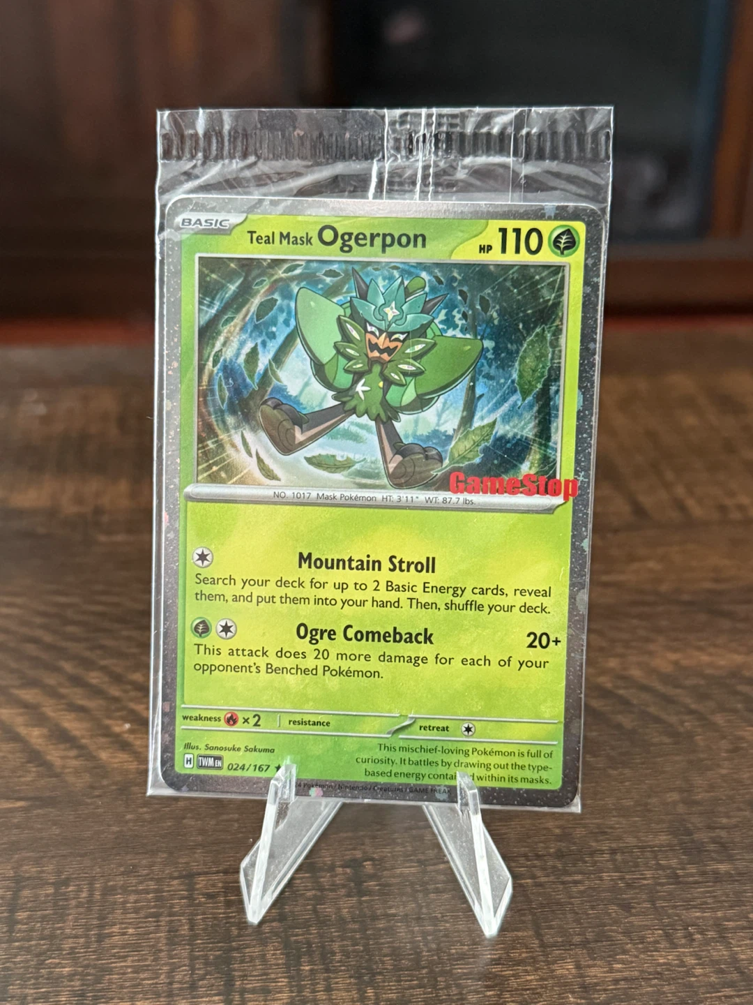 Teal Mask Ogerpon (Cosmos Holo) Pokémon Card