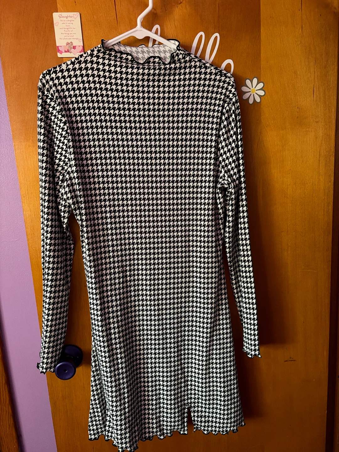 Black and White Houndstooth Dress