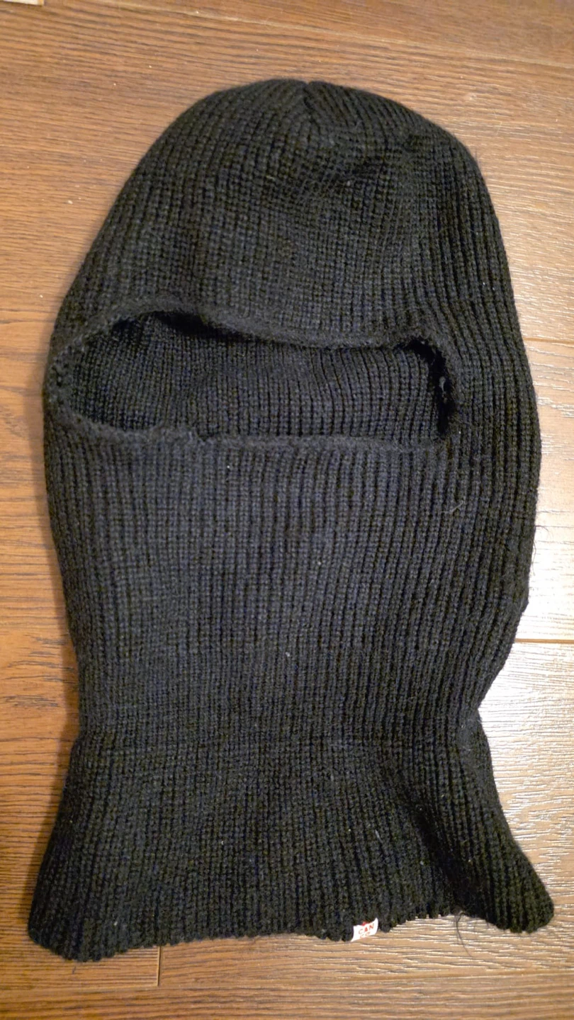 Black Knit Balaclava Face Mask
