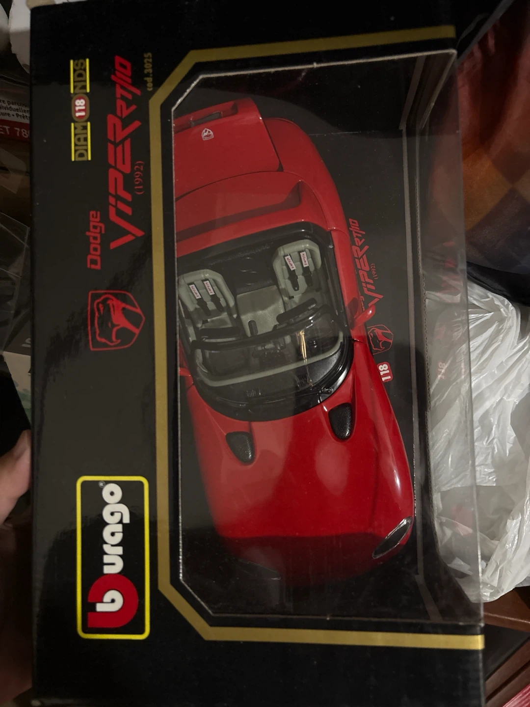 Bburago Dodge Viper RT/10 (1992) Diecast Model 1:18