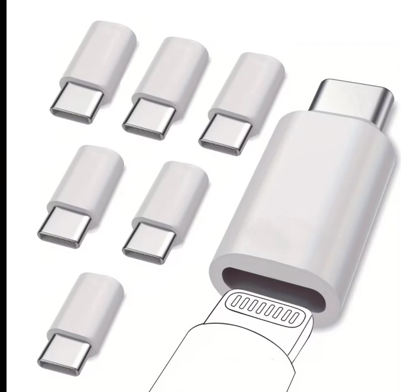 1pc Lightning-Female to USB C Male Charger Adapter - photo 4