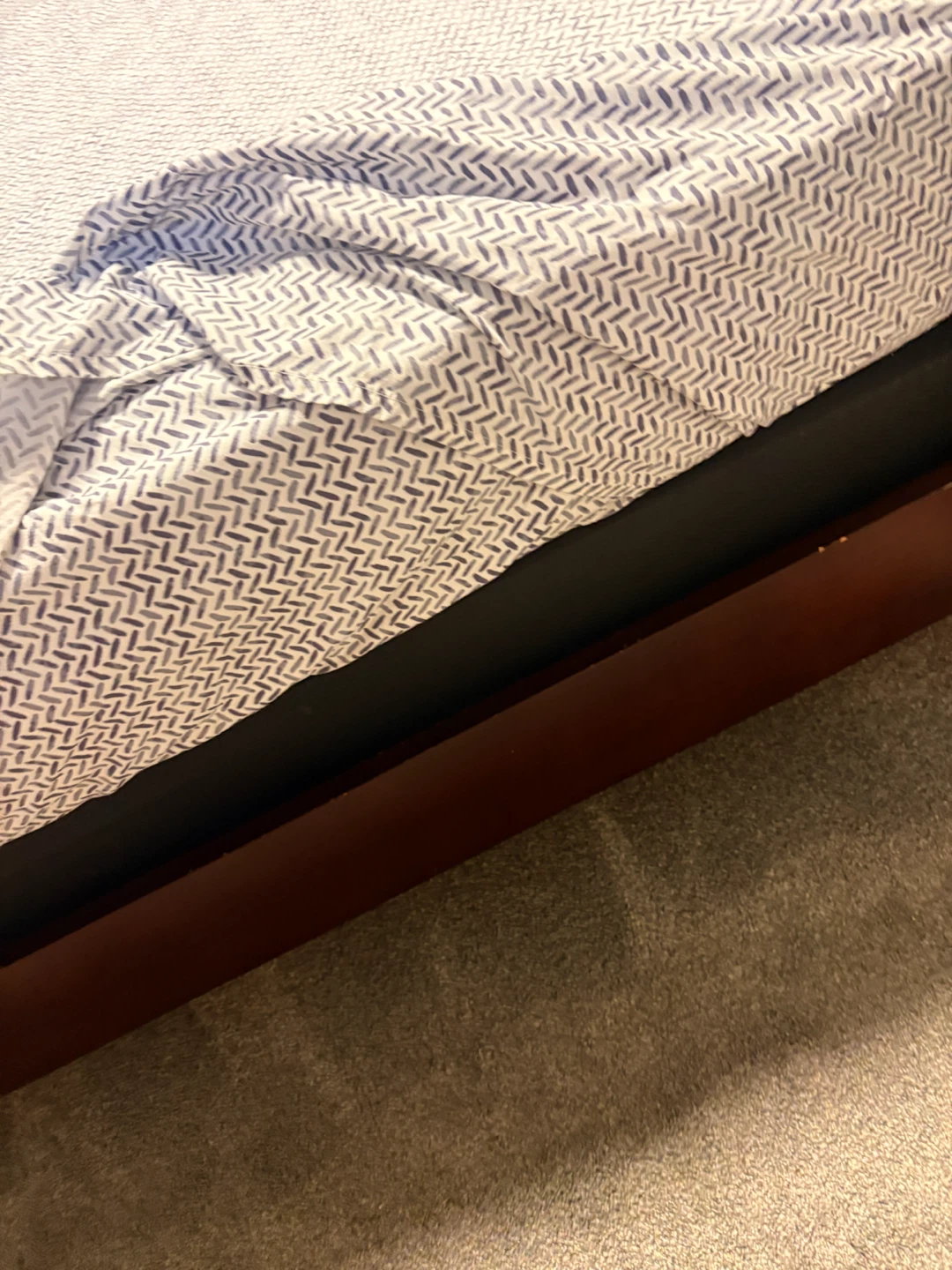 Dark Wood Sleigh Bed Frame - photo 3