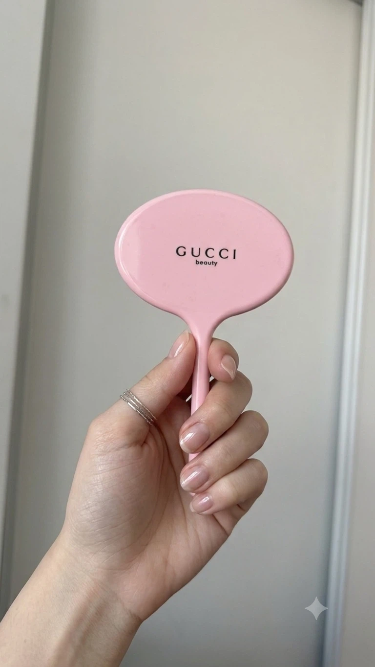 GUCCI Beauty Pink Handheld Mirror