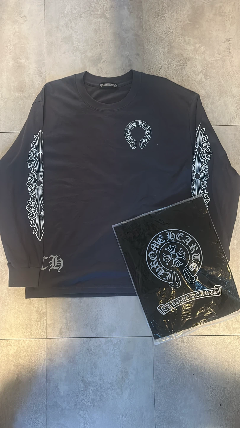 Grey chrome hearts long sleeve