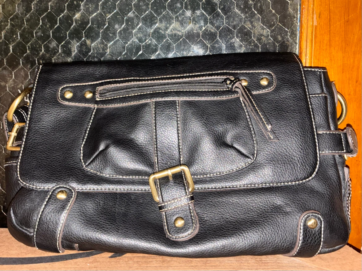 Nine West Black Leather Shoulder Bag