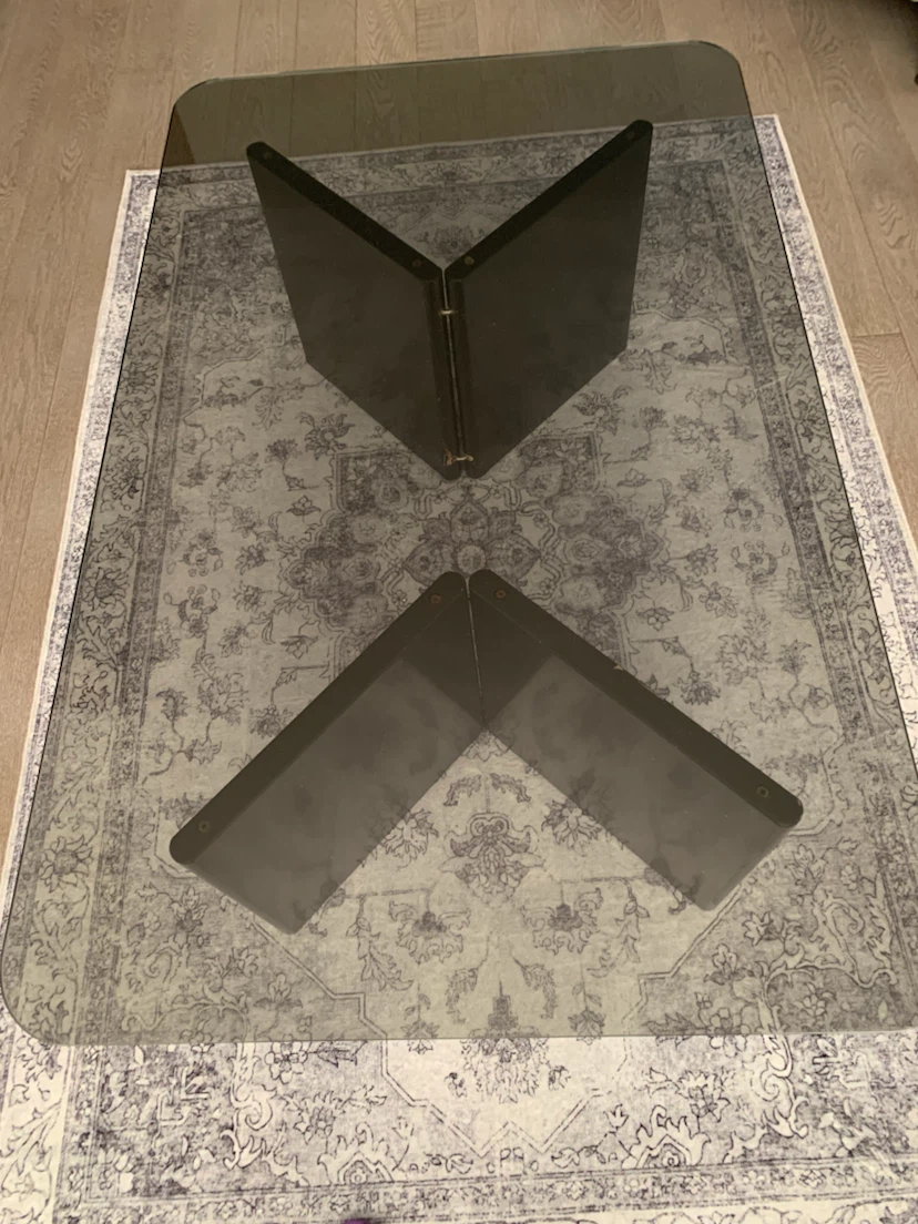 “ Contemporary Glass Top Coffee Table “ !