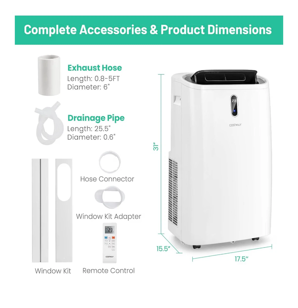 Portable Air Conditioner Fan Heater 10000 BTU