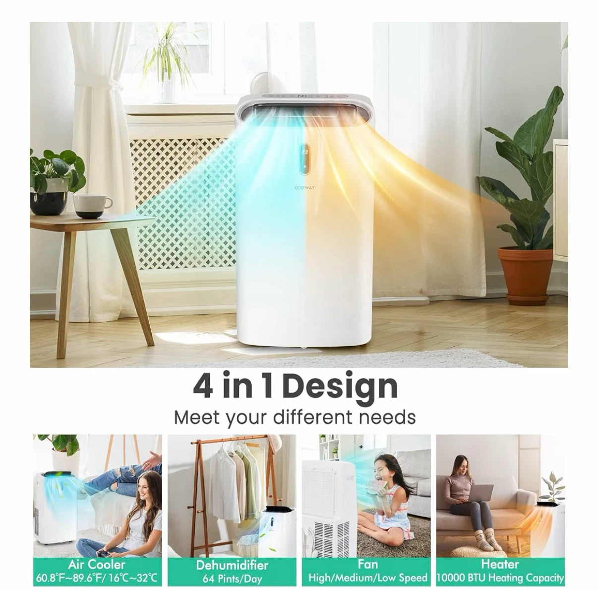 Portable Air Conditioner Fan Heater 10000 BTU - photo 3