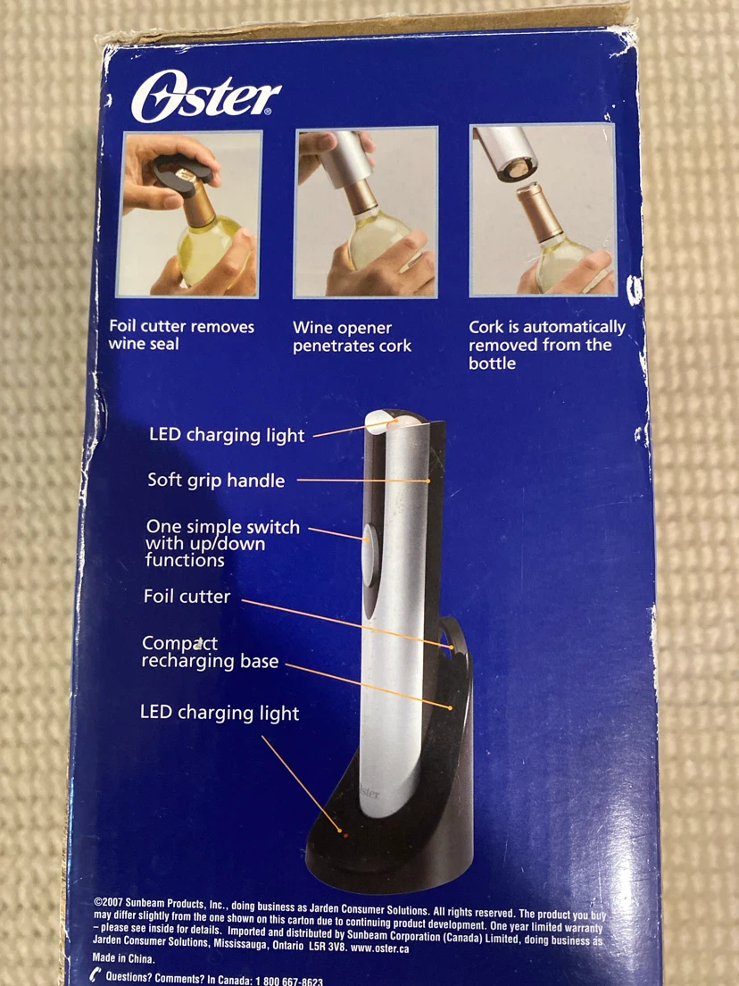 OSTER electric wine opener - photo 2