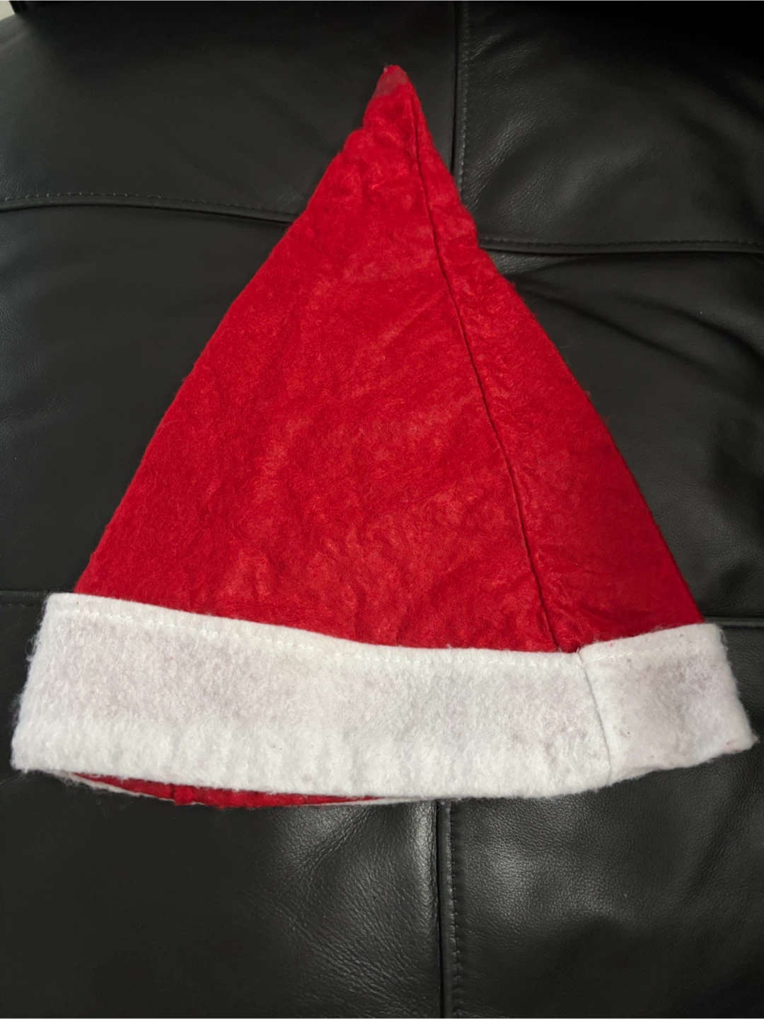 Red Santa Hat with White Trim