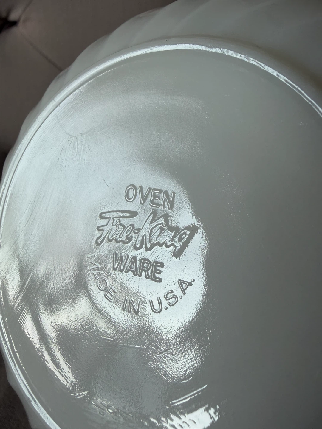 Fire King Oven Ware Off White Milk Glass Mixing Bowls 7” 8” - photo 4