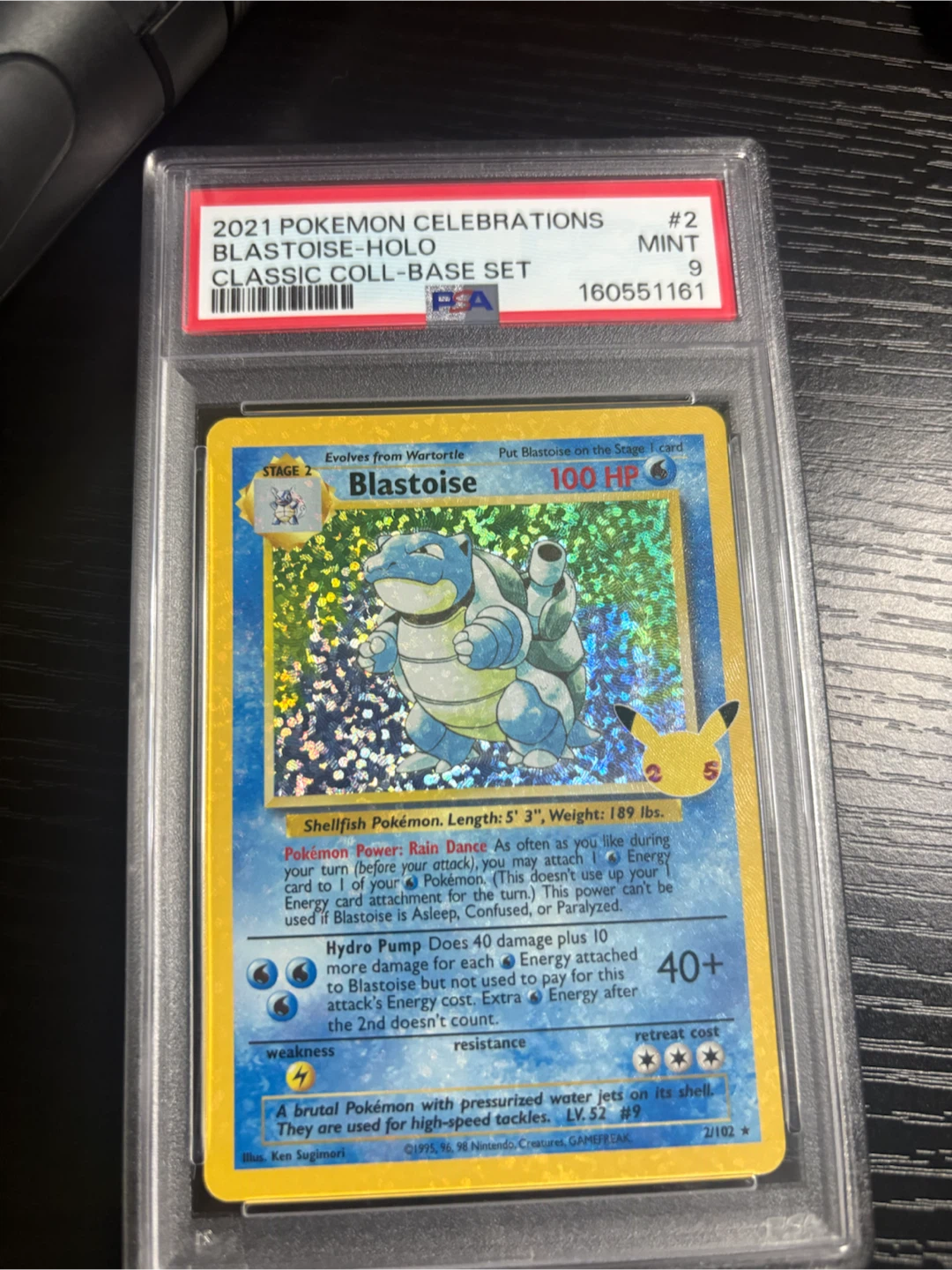 Pokemon Blastoise Celebrations PSA 9
