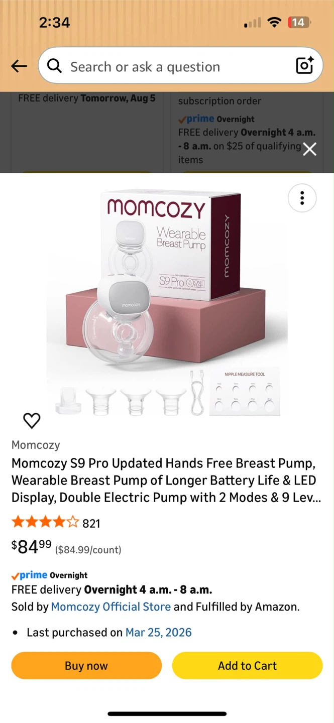 Wearable breast pump