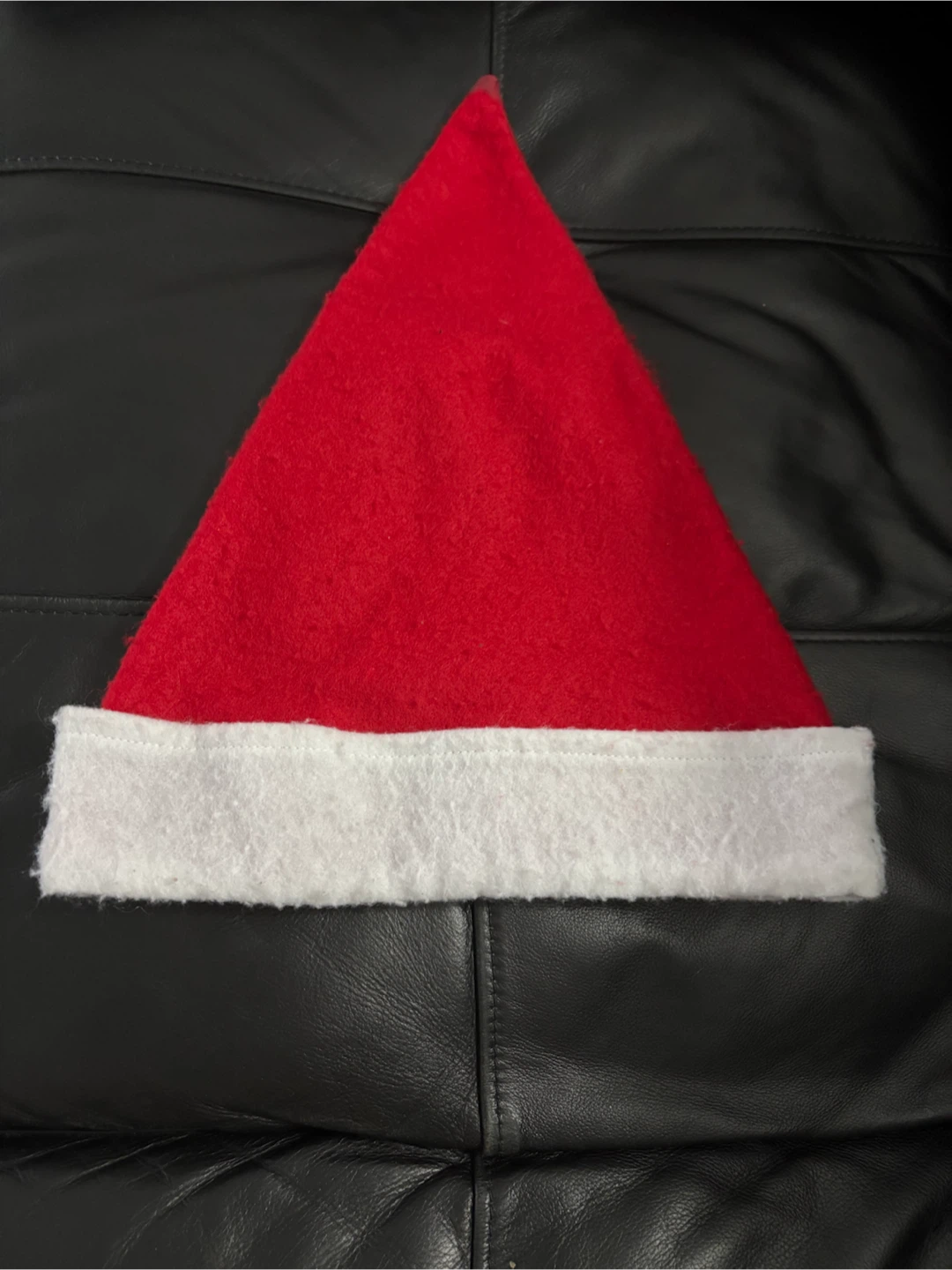 Red Santa Hat with White Trim