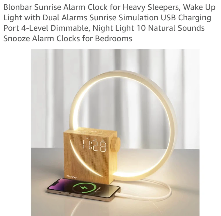New Blonbar Sunrise Alarm Clock