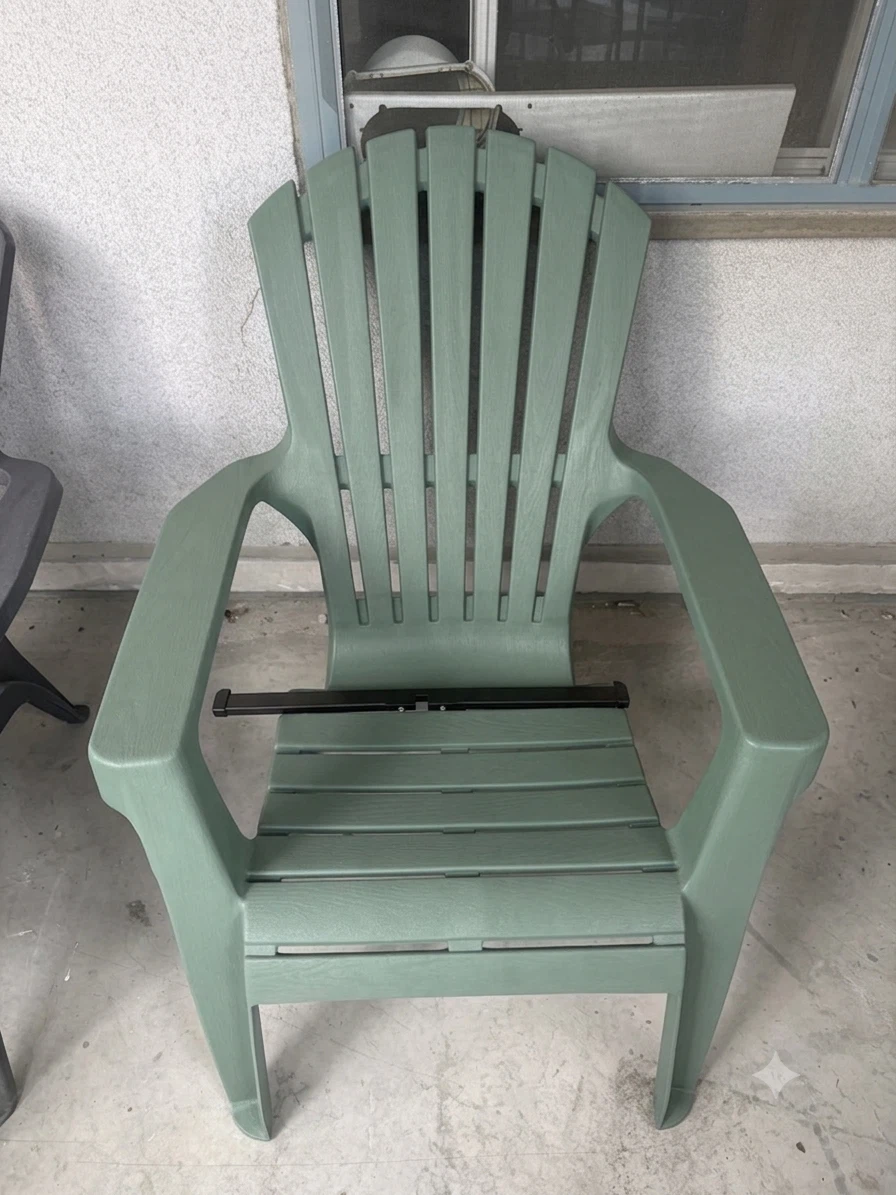 🌿 Set of 2 Outdoor Adirondack Chairs (Grey + Sage Green) - photo 3