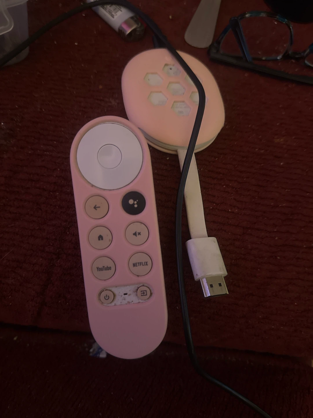 Pink Google Chromecast with Google TV