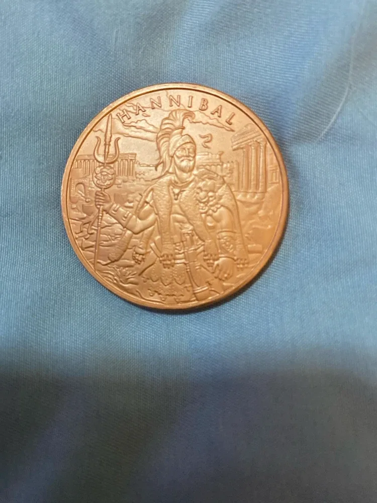 1oz Copper Legendary Warriors Hannibal Coin