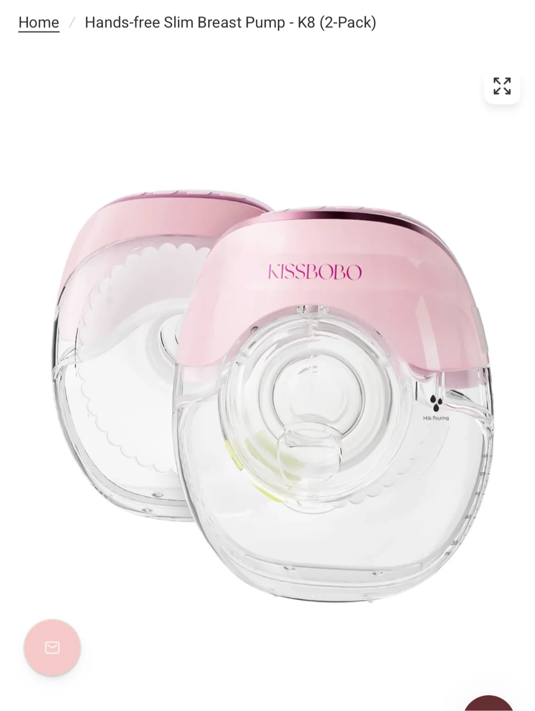 KISSBOBO Wearable  Breast Pump - K8 (2-Pack) *BRAND NEW*