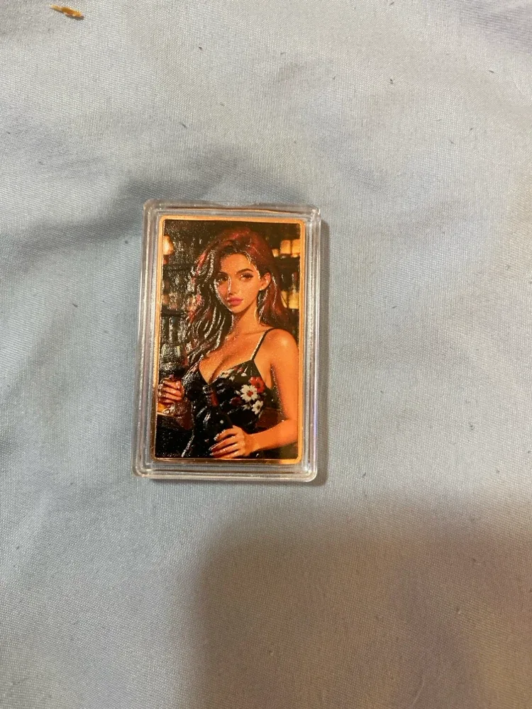 Collectible Playing Card - Woman with Bottle/Glass