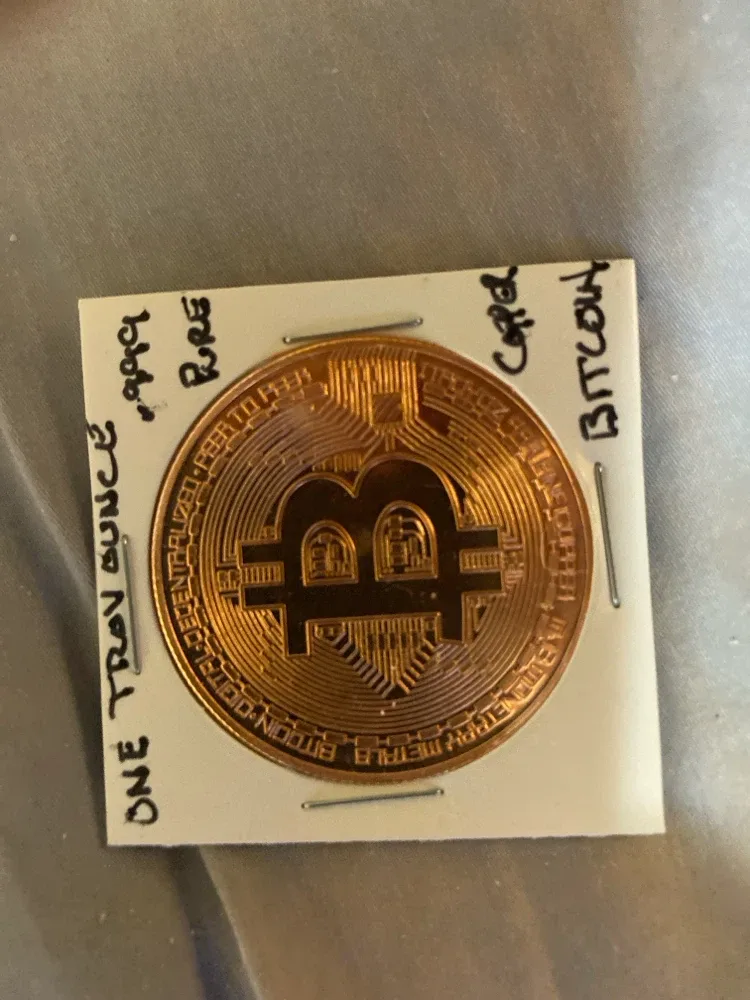 One Troy Ounce Copper Bitcoin Coin