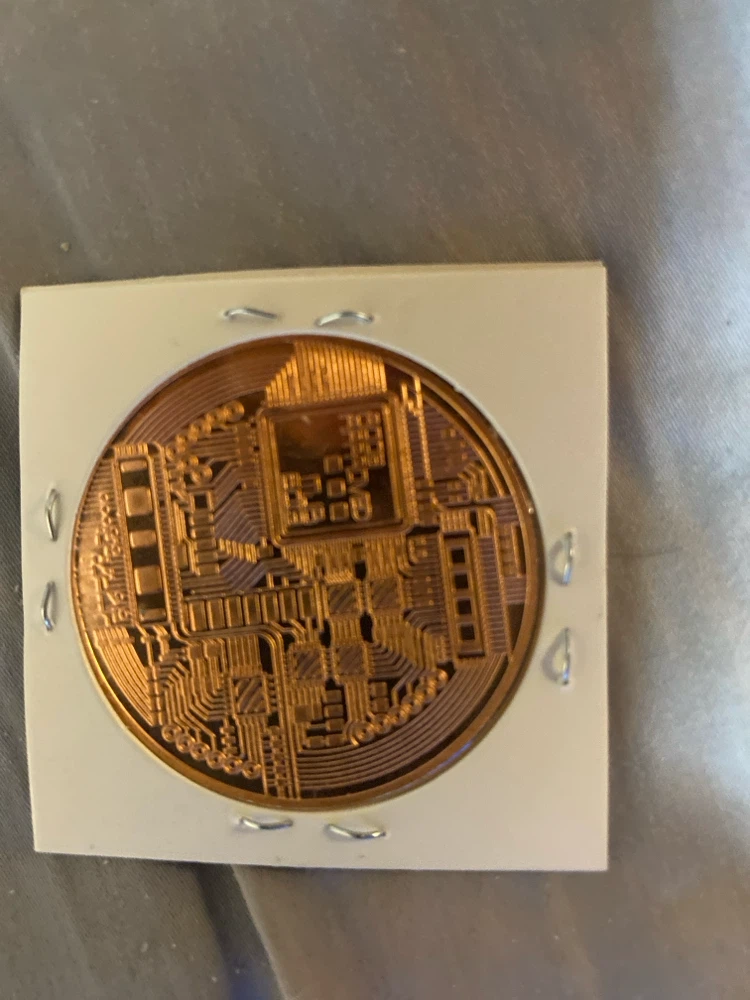 One Troy Ounce Copper Bitcoin Coin - photo 2
