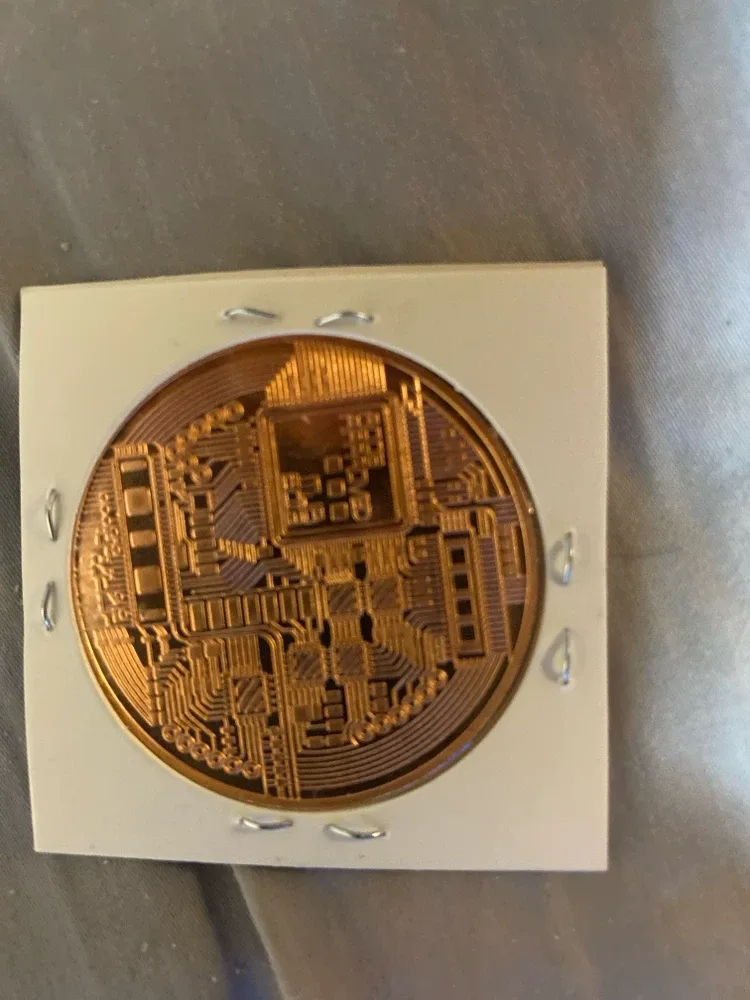 One Troy Ounce Copper Bitcoin Coin - photo 2