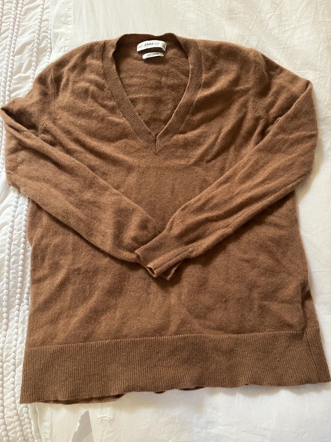 ZARA Knit V-Neck Cashmere