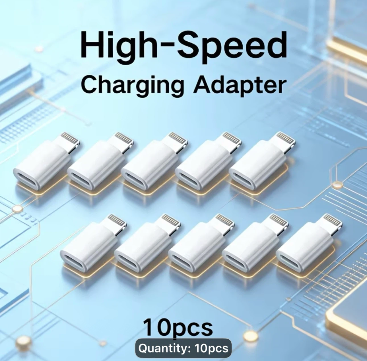 1pc Mini Portable Type-C to Lightning Adapter,