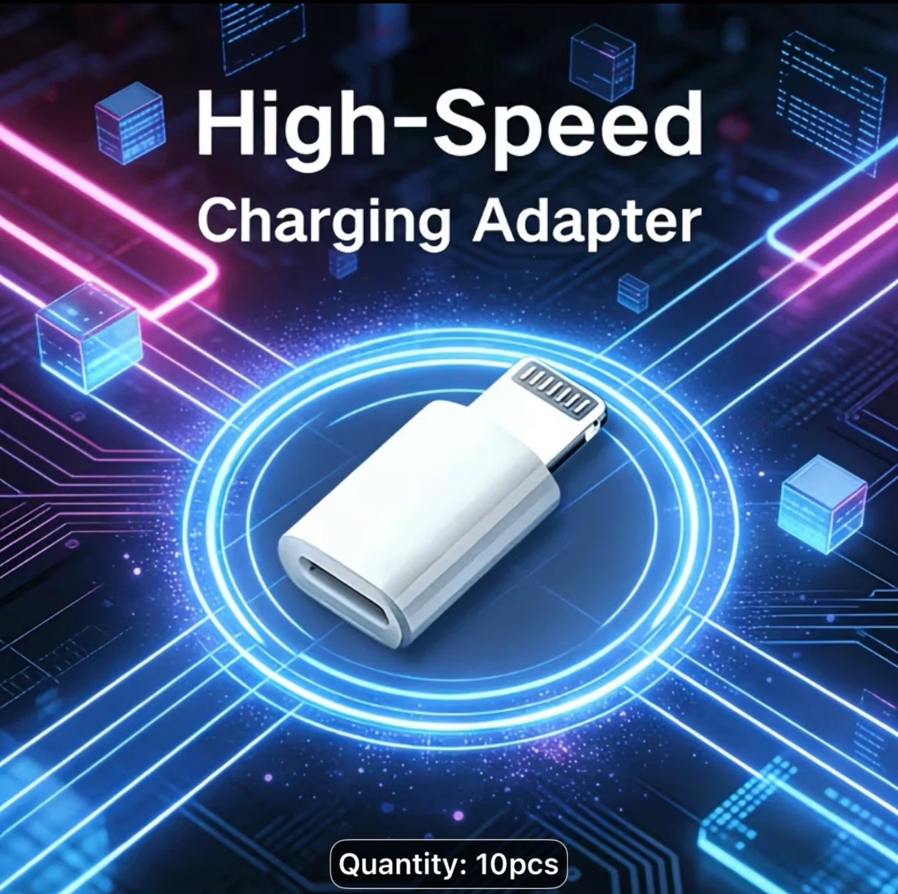 1pc Mini Portable Type-C to Lightning Adapter, - photo 3