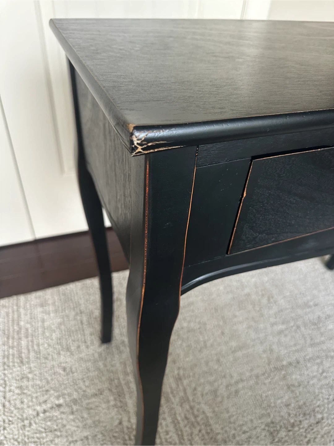 Black Console Table with 2 Drawers - photo 2