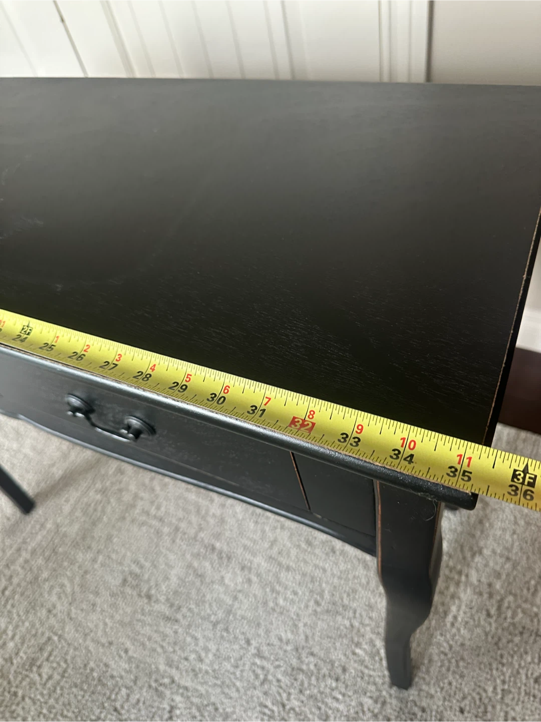 Black Console Table with 2 Drawers - photo 3