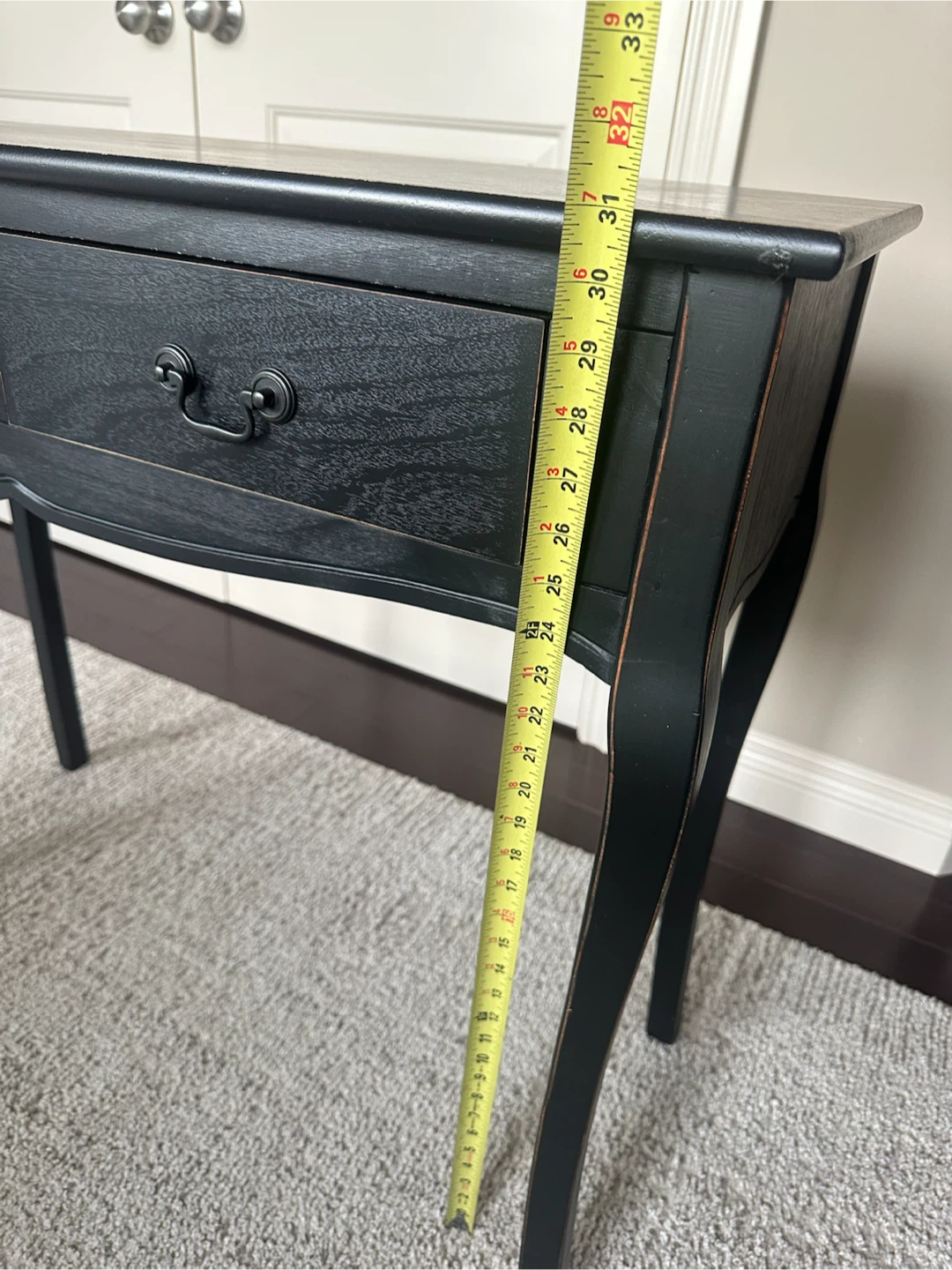 Black Console Table with 2 Drawers - photo 5
