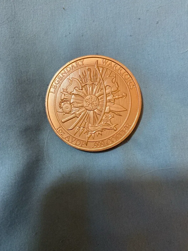 1 oz .999 Copper Coin - Julius Caesar Legendary Warriors - photo 2